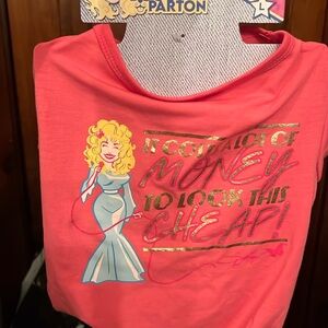 Dolly Parton Doggy Parton pink dog t shirt Large